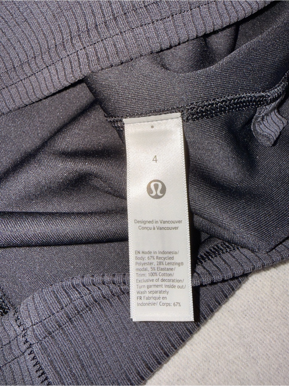 Lululemon Ribbed Softstream slim tank dress Ribbed Mini Dress in Charcoal - Picture 7 of 9